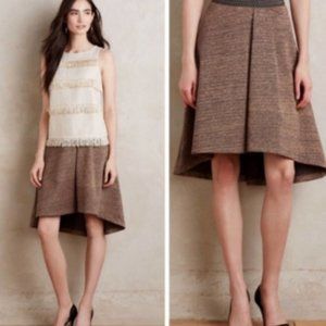 HD PARIS Metallic Brown Midi Skirt Small S